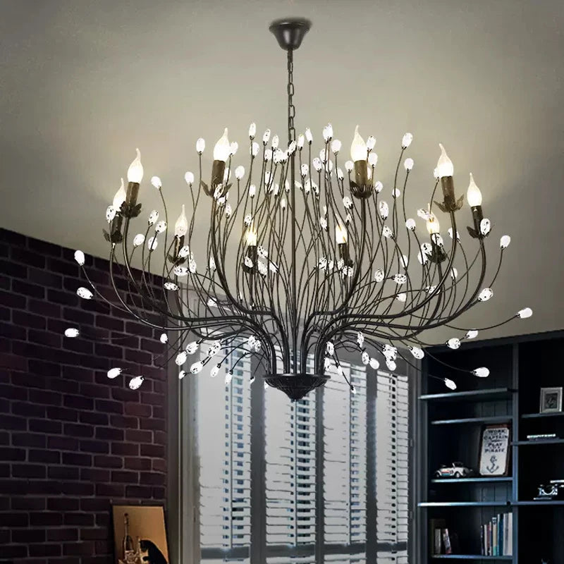Design crystal LED chandelier for an elegant and modern interior
