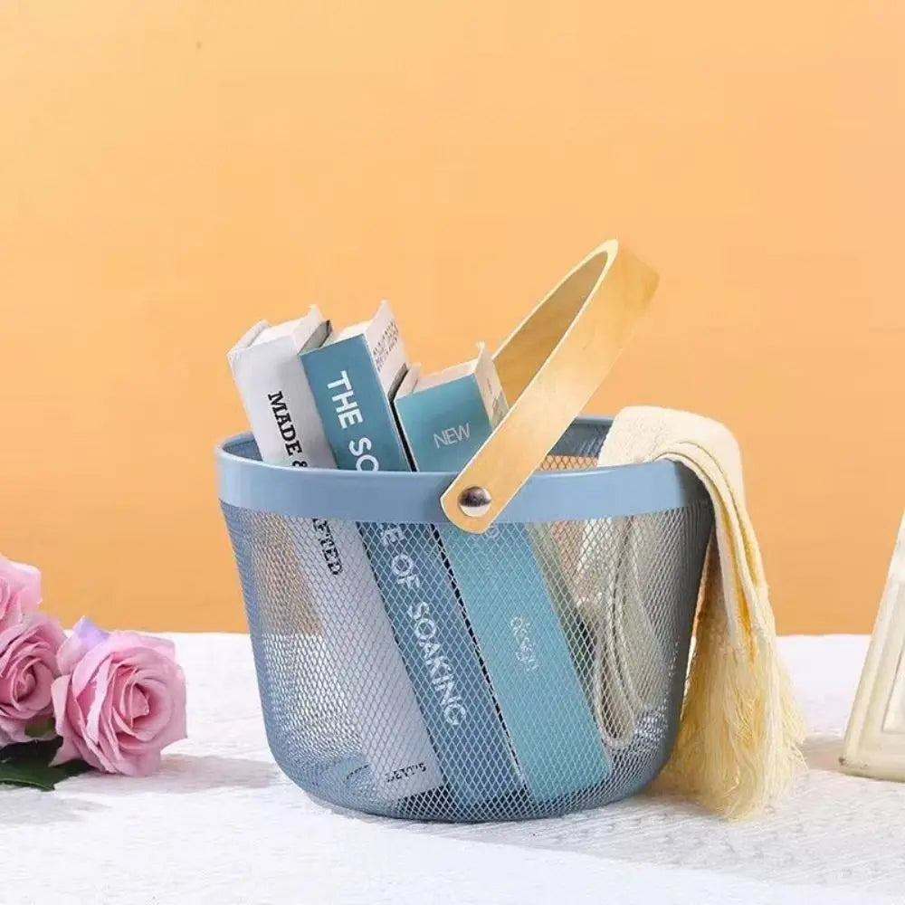 panier de rangement léger et élégant en fer pliable - vue 4 sur 12