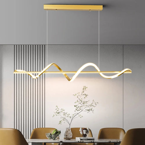 Elegant minimalist modern LED pendant light - vue 6 sur 18