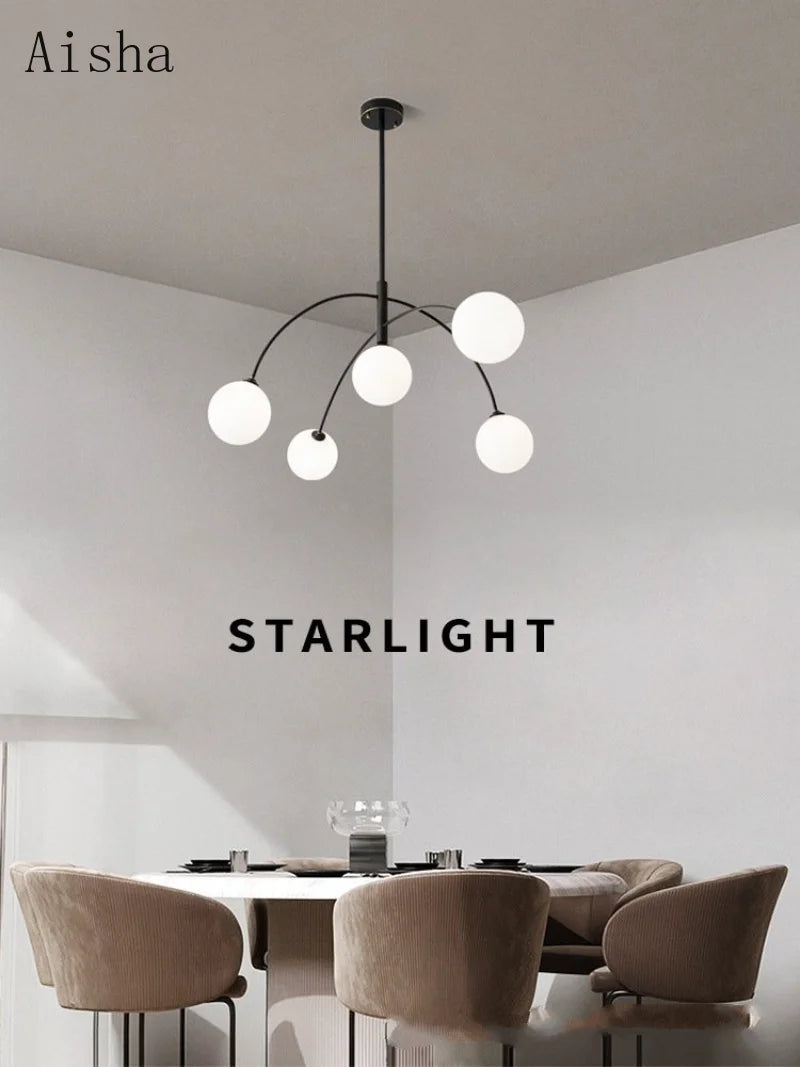 Nordic magic bean creative decorative glass pendant light