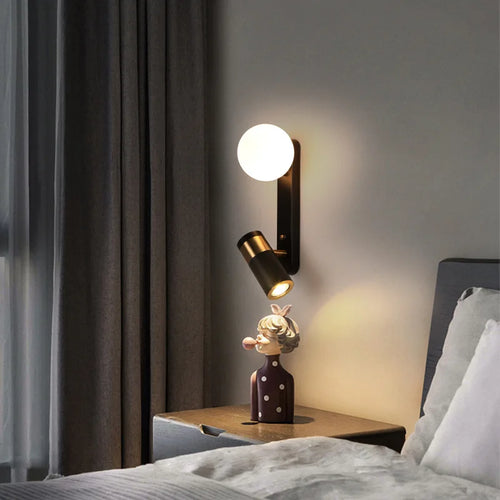 Modern minimalist nordic style rotating LED wall light - vue 3 sur 7