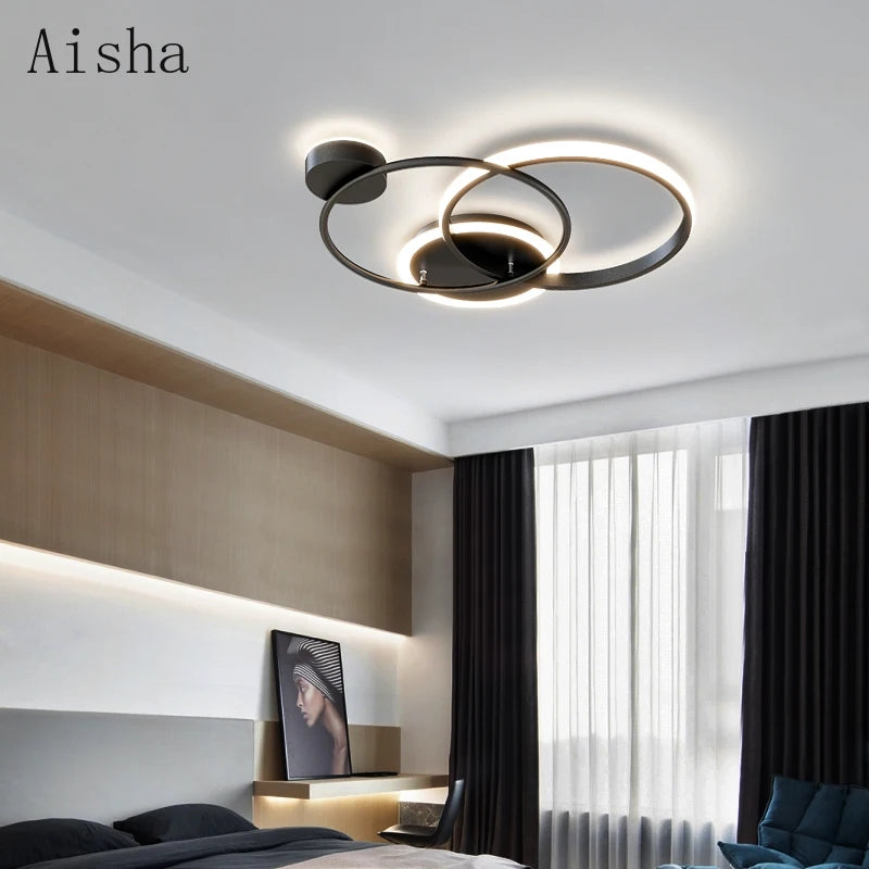 plafonnier led nordique design moderne pour éclairage décoratif - vue 3 sur 7