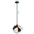 metal pendant lamp globe lampshade modern industrial style