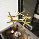 Modern LED pendant branch chandelier in metal nordic design