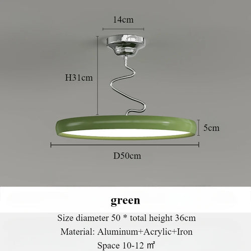 Modern minimalist Nordic aluminium chandelier with LED lights - vue 16 sur 18