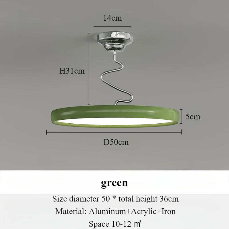 Modern minimalist Nordic aluminium chandelier with LED lights - vue 15 sur 18