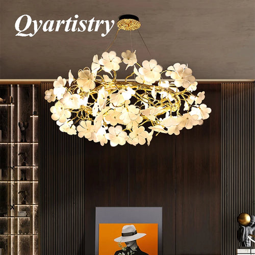 Modern ring chandelier with luxury suspended lighting decor - vue 2 sur 5