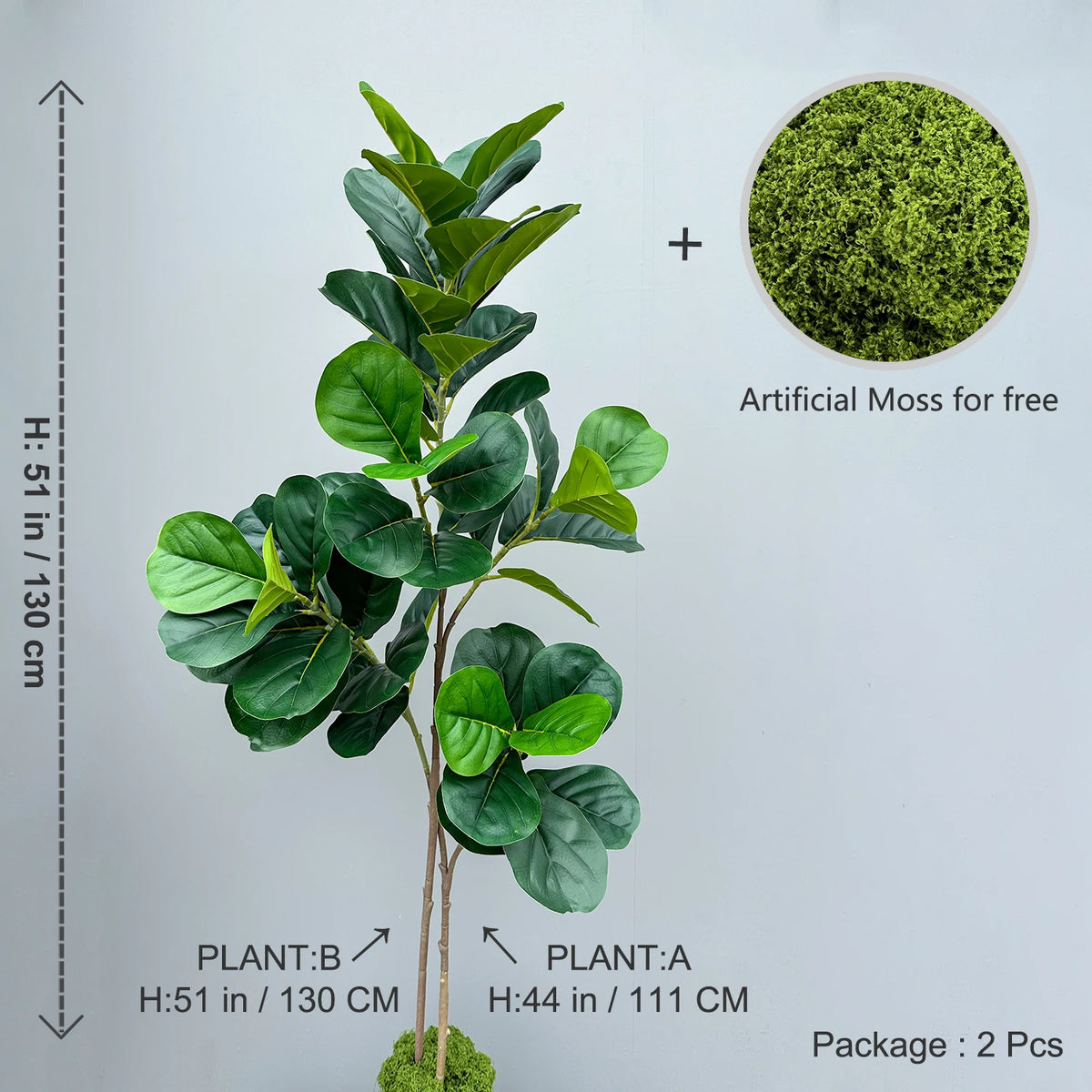 Artificial ficus branches with large banyan leaves for garden decoration - vue 25 sur 36