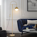 Retro gold Nordic floor lamp for elegant interiors