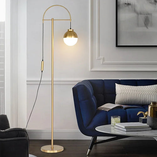 Retro gold Nordic floor lamp for elegant interiors - vue 2 sur 7