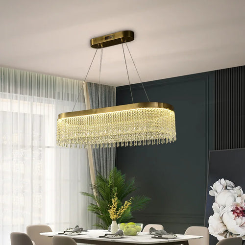 Modern LED crystal chandelier for indoor decoration - vue 5 sur 11