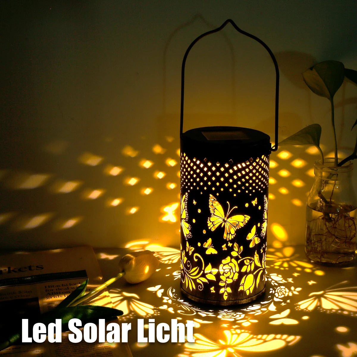 Retro solar lamp for garden and outdoor decor - vue 6 sur 6