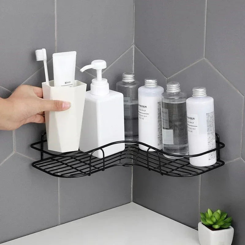Japanese style wrought iron shelf wall storage rack - vue 6 sur 19