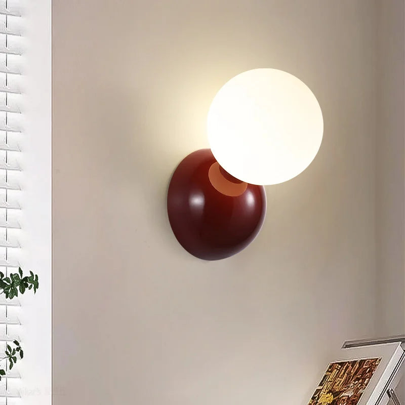 Modern milk bean designer wall lamp for bedrooms, hallway and hotel - vue 5 sur 11