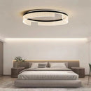 Modern round LED ceiling light in metal and acrylic for indoors