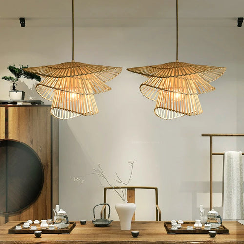 suspension moderne en rotin pour un décor créatif - vue 5 sur 9