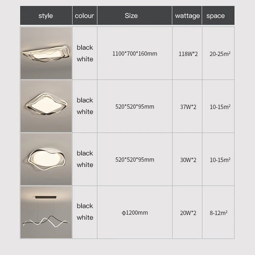 Modern LED ceiling light with remote control - vue 7 sur 14