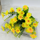 Set of uv-resistant artificial flowers for outdoor decoration