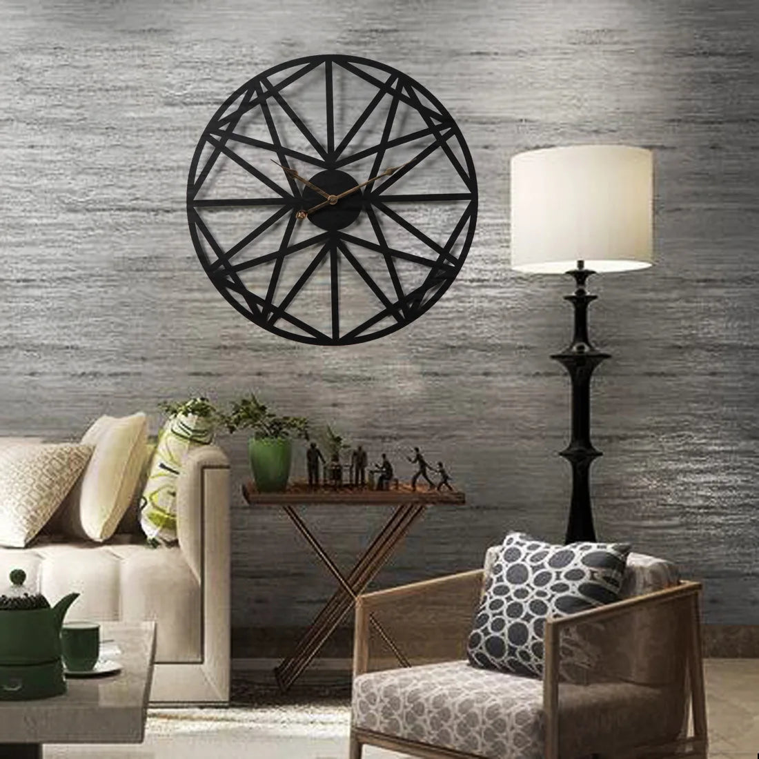 Creative Wall Clock for Living Room, Luxury, Modern, Simple Murals, Fashion - vue 4 sur 7