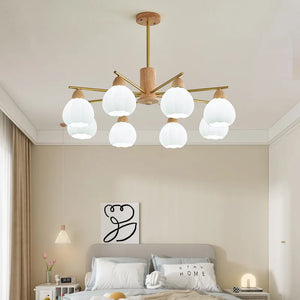 lustre en bois pour décoration moderne et style