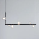 Modern linear chandelier for interior decor and dining table