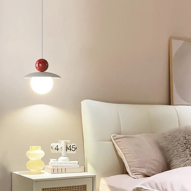 Minimalist and creative bedside pendant light for TV background wall