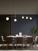 Modern metal and glass chandelier for Nordic interiors