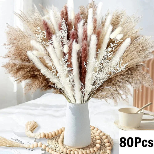 Set of 100 pampas grass bouquets for boho wedding decoration - vue 10 sur 13