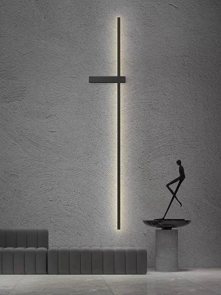 Minimalist art deco LED wall light for interiors