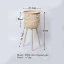 woven rattan flower stand for interior decoration