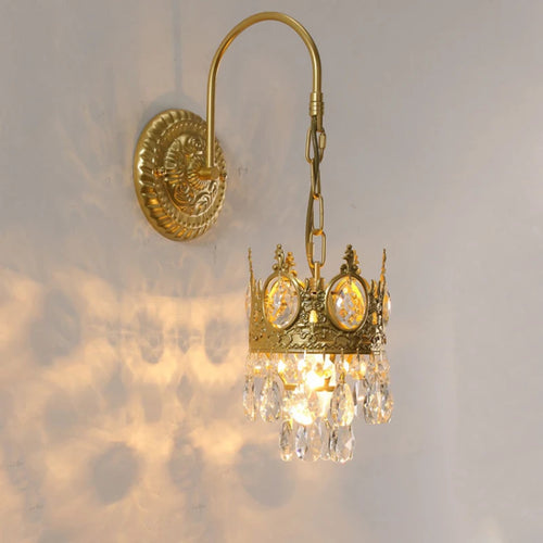 Retro crystal wall light for elegant interior decor - vue 2 sur 9