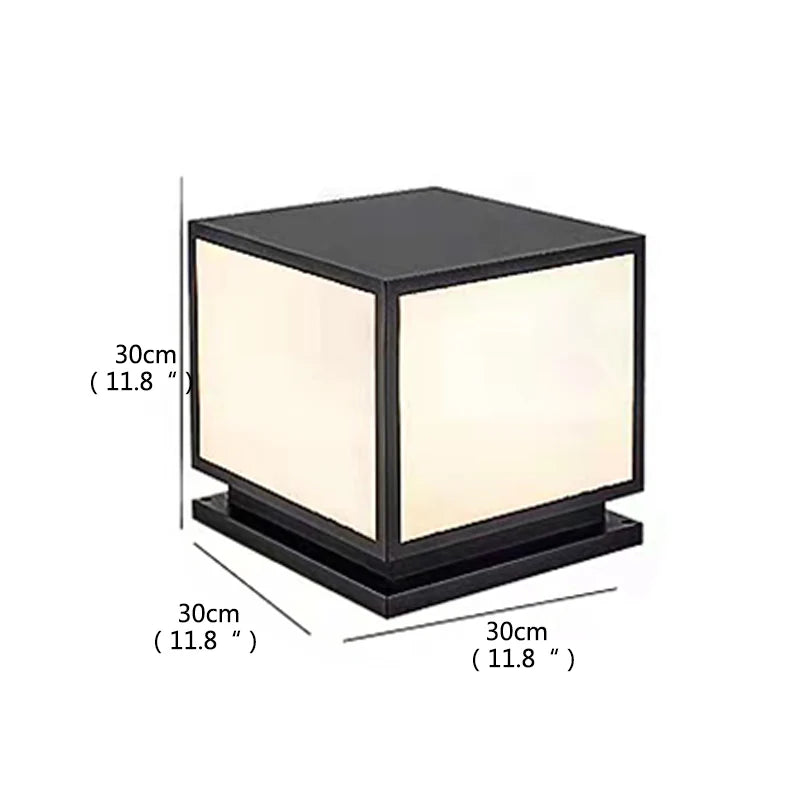 Modern vintage waterproof outdoor post lamp for garden and patio - vue 14 sur 14