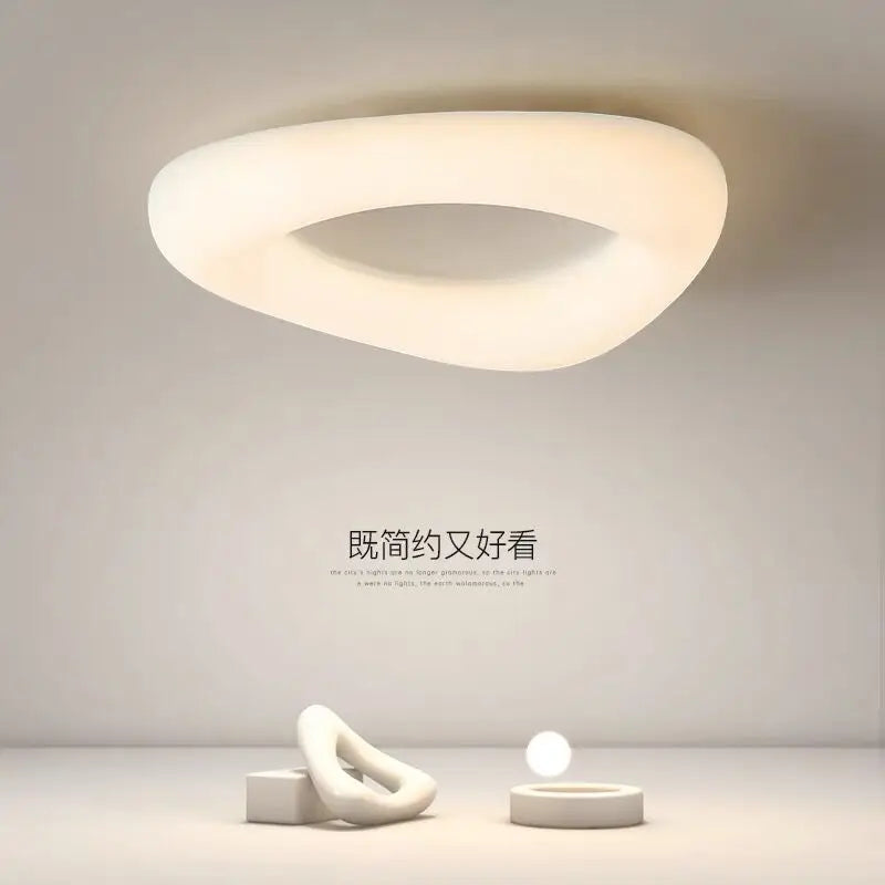 modern cloud-shaped LED ceiling light with remote control
