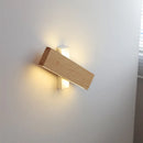 Rotating wooden LED wall light