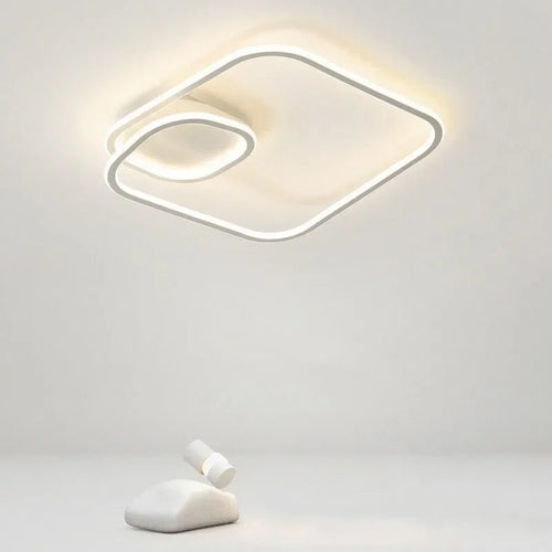 Modern simple LED ceiling light chandelier for living room, dining room, study, bedroom, and home interior decor - vue 2 sur 20