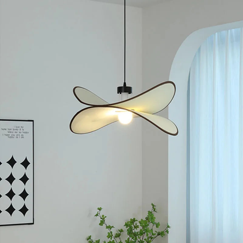 Modern wabi-sabi fabric pendant light for living room, dining room, bedroom, study - vue 8 sur 9