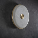 Creative copper and natural marble LED bedside lamp