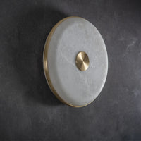 Creative copper and natural marble LED bedside lamp