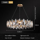 Modern crystal chandelier with LED and round pendants