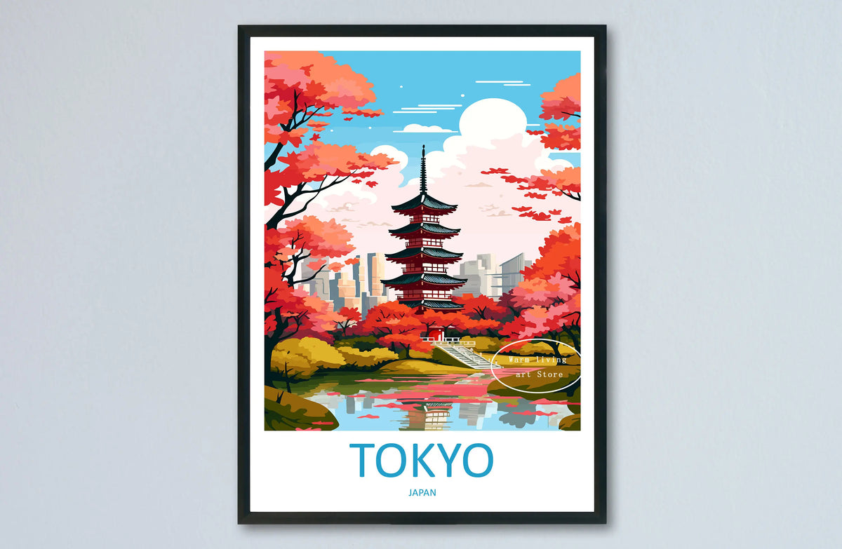 Famous cityscape travel canvas poster