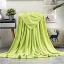 Soft warm coral fleece flannel throw for sofa or bed