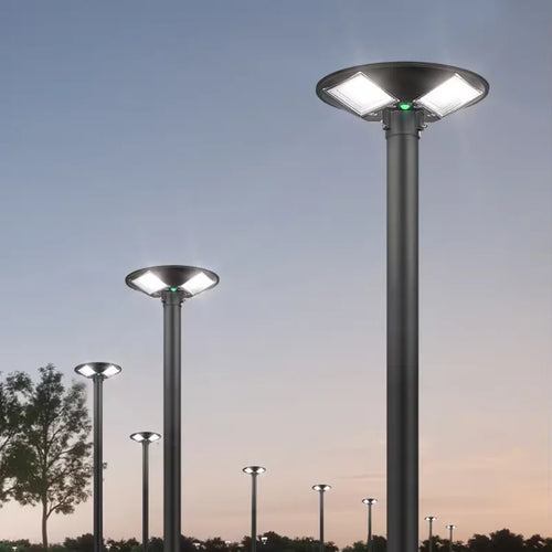 Round solar lamp for garden and outdoor lighting - vue 2 sur 17