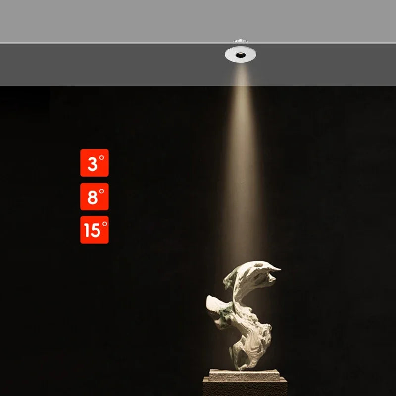 Ultra-slim recessed LED spotlight for ambient lighting - vue 3 sur 9