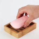 Natural bamboo wood soap dish for storage and organisation