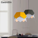 Nordic style geometric iron pendant light for interior decoration