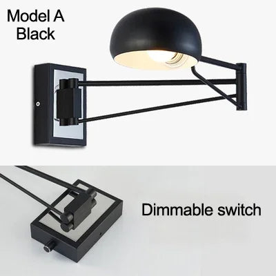 Modern adjustable retractable wall light with dimmable LED - vue 10 sur 17