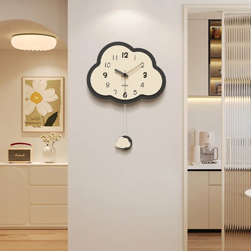 creative retro cloud clock simple and light decoration - vue 4 sur 7