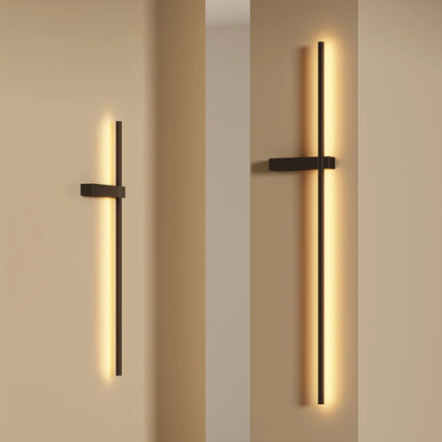 Minimalist art deco LED wall light for interiors - vue 3 sur 16
