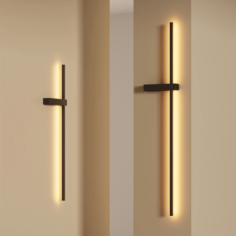 Minimalist art deco LED wall light for interiors - vue 2 sur 16