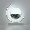 LED sand art table lamp for dynamic interior decoration
